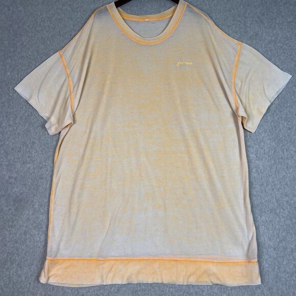 Free People Intimately Orange Cozy Cool Girl Lounge Oversized T Shirt Size Large - Picture 1 of 8